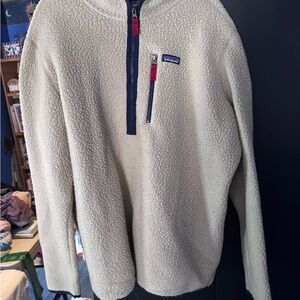 Patagonia Red and Black Fleece Jacket